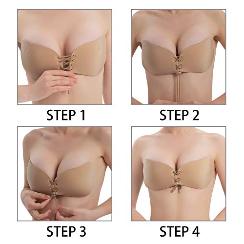 Sticky Push Up Adhesive Bra Invisible Backless Strapless Bra,Breast