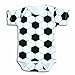 Bambino Sport Baby Sports Clothes - Short Sleeve Soccer Ball Onesie Outfit – Black and White (Small)