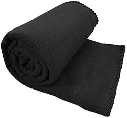 Anico Cozy Polar Fleece Blanket, 50" x 60", Black