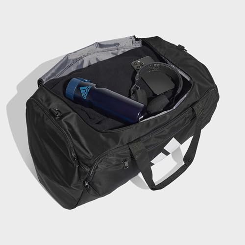 Unisex - Adulto Training Defender Duffle Bag Medium Duffel Bag, black/white, One size