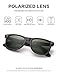 LUENX Mens Polarized Sunglasses for Womens UV 400 Protection Grey Green Lens Matte Black Frame 54MM