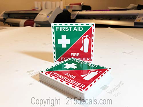 First Aid Kit/Fire Extinguisher Inside Sticker for Emergency Safety Box or Kit Rescue Alert 911 Deca - //medicalbooks.filipinodoctors.org