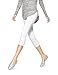 HUE Women's Temp Control Cotton Capri Leggings, White Small