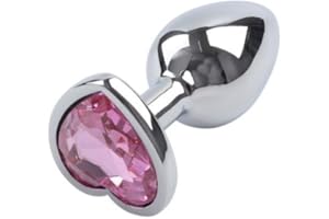 Anal ButtPlug for beginner | Stainless steel Anal plug | Anal Butt Plug with heart shape Sex Toys | for Women, Men or Couples