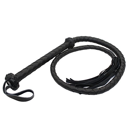 SUNLAND Cat Woman Whip Costumes Whip Cosplay Supplies for Halloween (Black)