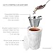 Tea Forte Kati Cup Blanche, Ceramic Tea Infuser Cup with Infuser Basket and Lid for Steeping Loose Leaf Tea