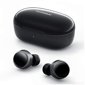 [2021 Upgraded] True Wireless Earbuds, TANGMAI W0 Bluetooth 5.0 Headphones with Microphones, 30H Playtime, Deep Bass…