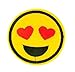 Dubster Brand Emoji Emoticon Face Iron On Applique, Pack of 7, 2 1/2 Inch