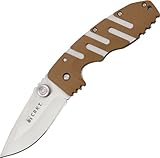 Columbia River Knife and Tool 6803 7 Folding Satin Standard Edge Blade, Desert Tan