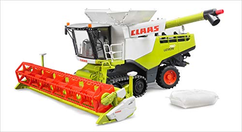 bruder 02119 - Claas Lexion 780 Terra Trac Mähdrescher - 1:16 Bauernhof Landwirtschaft Traktor Trecker Schlepper Bulldog Fahrzeug Erntemaschine Feldarbeit Spielzeug – Bild 3