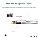 Mushan Pack of 2 Magnetic Charging Cable for Cellphone&Device with Micro USB Port 4FT Nylon Fast Charging Cable Fits for Galaxy S7/S6/S5,Note 5