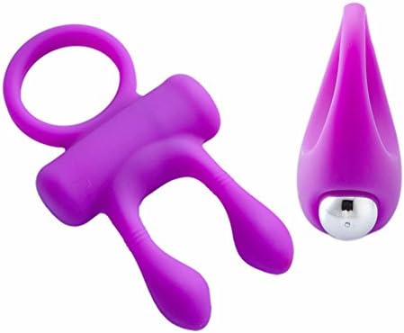 Time Delay Vibrator Men Lock Ring Toys for Couples Passionate Resonance Prolong Rings Men Massage Ring for Couples S-ex fun Delay Products (purple)