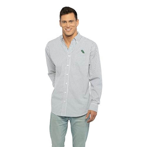 Vantage Apparel Men's Collegiate Easy-Care Long Sleeve Gingham Check Button Dow…