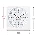 Marathon Classic Silent Non-Ticking Wall Clock | 12” Square Wall Clock That is Easy to Read | Warm Amber Auto Backlit | Elegant Mantel Clock