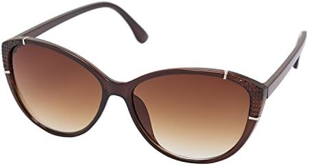 Gansta 100% UV Portected Cateye Brown frame with gradient brown lenses Sunglasses For Women Girls (GN11119-Brn-GD) Brown lenses