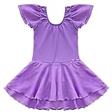 TIAOBU Girls Ballet Tutu Dance Costume Dress Kids Gymnastics Leotard Skirt