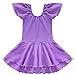 TiaoBug Girls Ballet Tutu Dance Costume Dress Kids Gymnastics Leotard Skirt Size 5-6 Purple