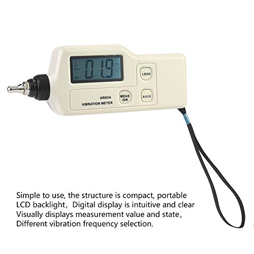 Vibration Meter Handheld Vibrometer Portable High-Precision Seismometer Motor LCD Vibration Analyzer Tester AR63A - Thumbnail 3