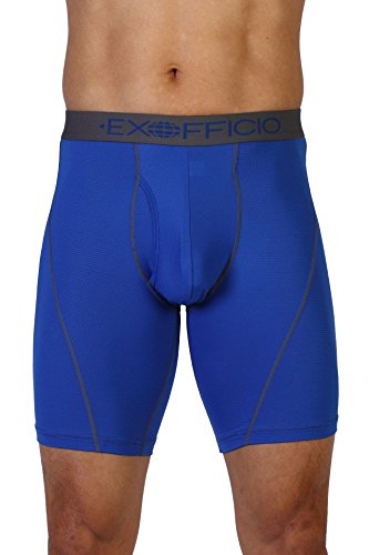ExOfficio Men's Give-N-Go Sport Mesh 9'' Boxer Brief, Royal, Medium