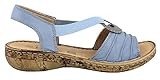Spring Step Womens Karmel Denim Leather Sandal - 37