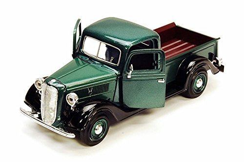 1937 Ford Pick Up Truck, Green With Black - Showcasts 73233 - 1/24 Scale Diecast Model Car