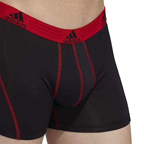 Adidas Men's Sport Performance Trunk Underwear (2Pack), Real Red/Black
