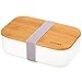EOIMS Bento Box for Adults Japanese Bamboo Lunch Box,Leak-Proof Lunch Containers for Work Microwave Safe BPA-Free (Bamboo White)