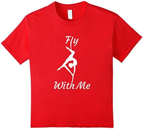 Kids Fly With Me - Aerial Silks Shirts 12 Red