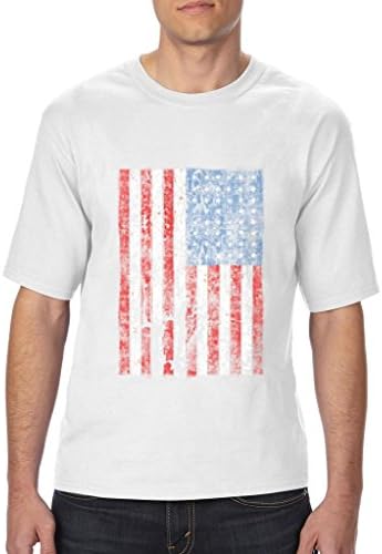 Xekia United States of America Flag Vintage US Flag Unisex T-Shirt Tall Sizes 3X-Large Tall White