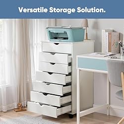 OLIXIS 7 Drawer Mobile File Cabinet Under Desk