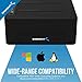 Sabrent USB 3.0 to SATA Dual Bay External Hard Drive Docking Station for 2.5 or 3.5in HDD, SSD with Hard Drive Duplicator/Cloner Function [10TB Support] (EC-DSK2) (Renewed)