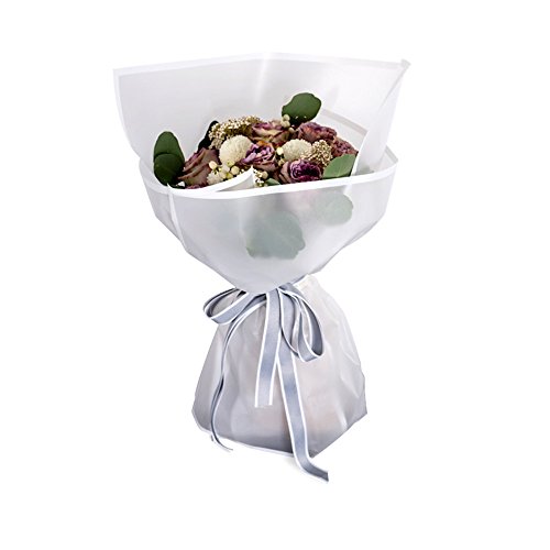 Frosted Flower Wrapping Paper White Lines Gift Packaging Florist