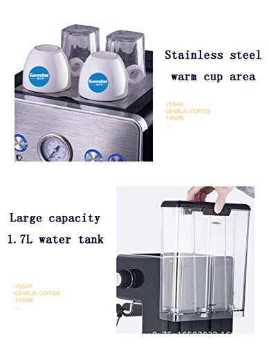 YQGOO Kaffeemaschine Eingebaute Kaffeemaschine Home Italienische halbautomatische Pumping Steam Milk Tea Shop Werbung – Bild 6
