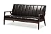 Baxton Studio BBT8011A2-Brown Sofas, 29.45LX63.38WX31.59H, Dark Brown