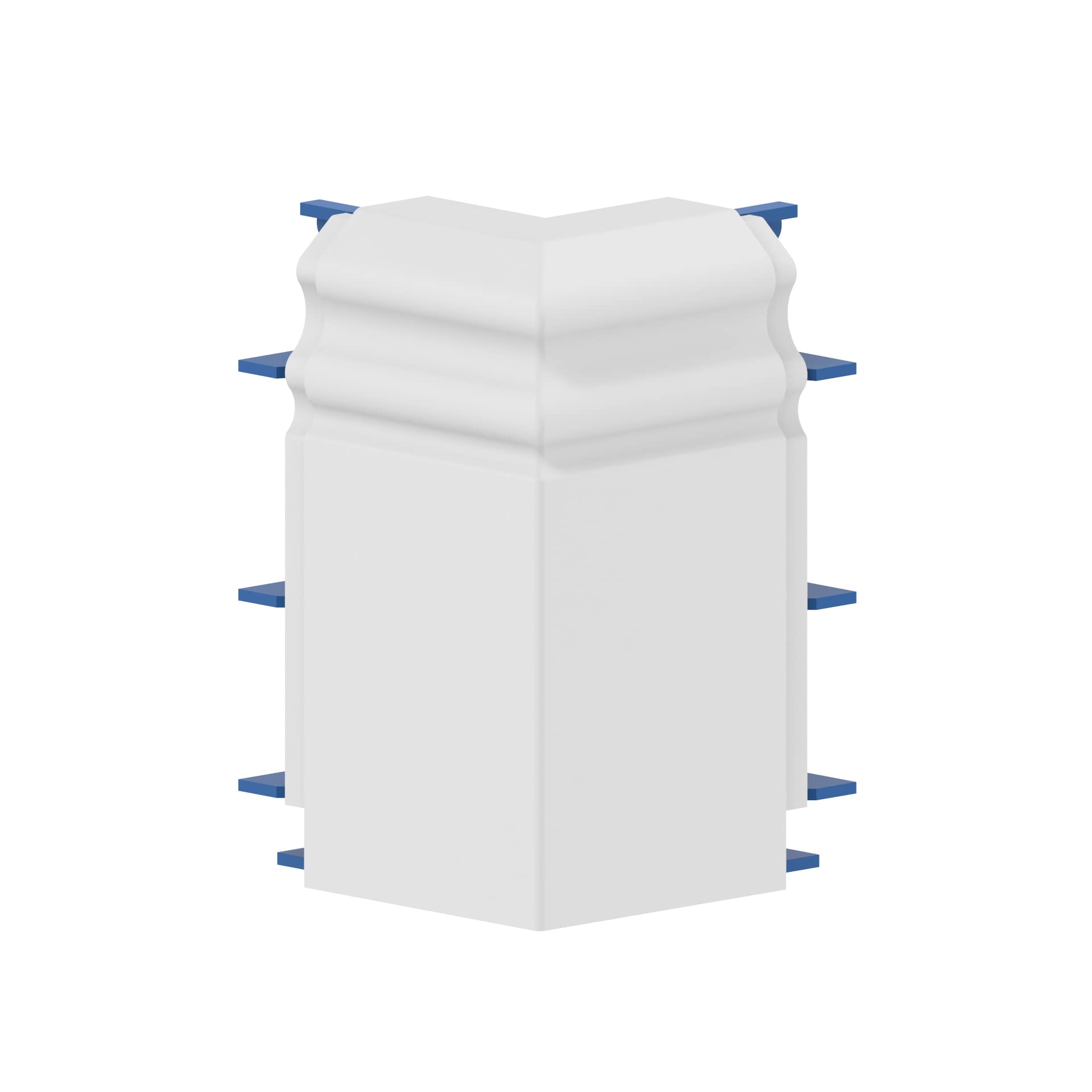Habengut outer corner for ‘Berlin profile’ skirting board made of PVC, colour: white Content: 1 piece - for wall protrusions in rooms