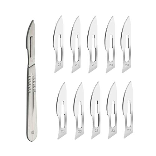 KIMRDIABTE Scalpel Blades 23 with 4 Scalpel Handle Handle Sterile