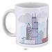 Vastigo 11 Oz. Ceramic Mug with Top Cities in America | Full-Color Sublimated Design | Comes in Gift Box (Chicago)