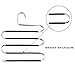 Space Saving Pants Hangers - 4 Pack S-Type Non-Slip Scarf Hangers for Jeans & Pants