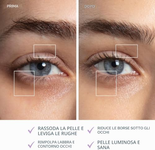 Bear 2 Eyes & Lips, Dispositivo Antirughe a Microcorrente, Massaggiatore Occhi, Lifting Sopracciglia, Volumizzante Labbra e Trattamento Occhiaie, Prodotti di Bellezza Rassodanti, Lavender