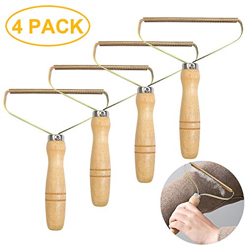 Corrines 4Pack Portable Lint Roller Remover Clothes Fuzz Shaver,Manual Fabric Shaver Lint Roller for Sweater Woven Coat.
