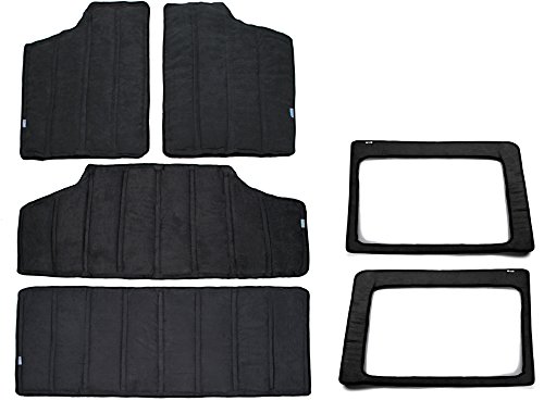 YOCTM Car Interior Rear Window and Roof Mesh Hardtop Heat Insulation Cotton Kit for Jeep Wrangler 2012 Up Car Styling (Black)