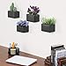 MyGift Black Ceramic Wall Hanging Succulent & Herb Planter Box, Set of 4thumb 1