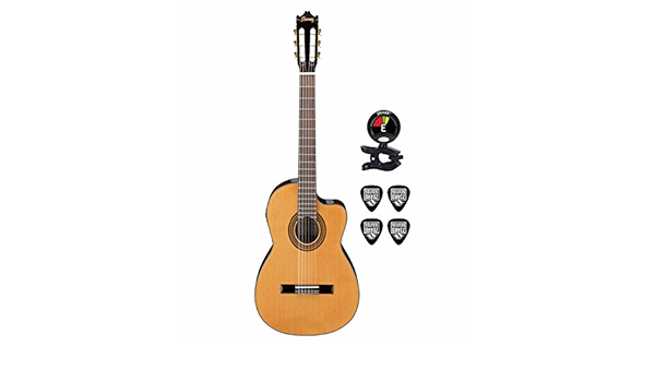Amazon.com: Ibanez ga6ce ámbar Electro 6 cuerdas Guitarra Clásica con clip  en Guitar Tuner Y guitarras Cable : Instrumentos Musicales