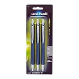 Uni-Ball Jetstream Retractable Ball Point Pens,0.7mm, Black Ink, 3-Count