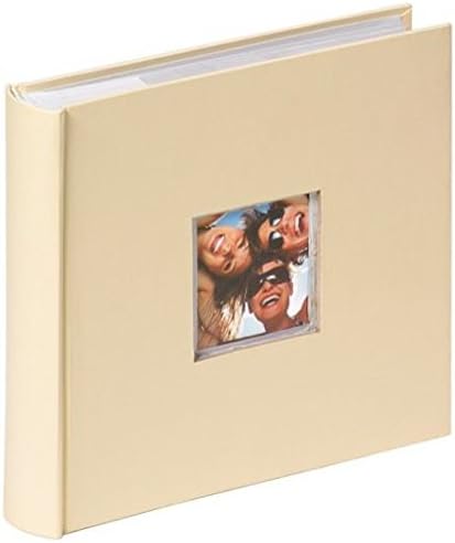 walther Design Photo Album Cream 200 Photos 10 x 15 cm Memo Slip-in Album with Punched Cover, Fun ME-110-H