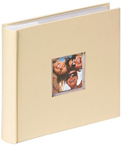 walther Design Photo Album Cream 200 Photos 10 x 15 cm Memo Slip-in Album with Punched Cover, Fun ME-110-H