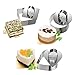 Set of 12 Cake Rings Goowin Stainless Steel Food Pastry Dessert Ring Mousse Molds with Pusher for Molding Layering Cake Cutting (12 Rings and 12 Ring Covers)