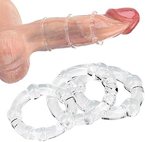 Jiaua Stretchy Lock Sleeve Ring,Power Plus Pennis Ring Set Enhancing Adullt Toys for Men Longer Harder Stronger