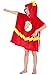 DC Comics 'Flash' Logo Superhero Hooded Bath Beach Swim Poncho Towel, Red, 4-7