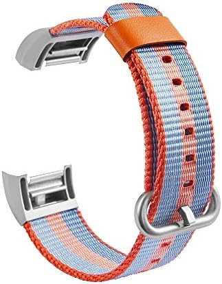 TianranRT Nylon Fabric Band Wrist Strap Royal Woven Bracelet Strap Band for Fitbit Charge 2, Light Blue